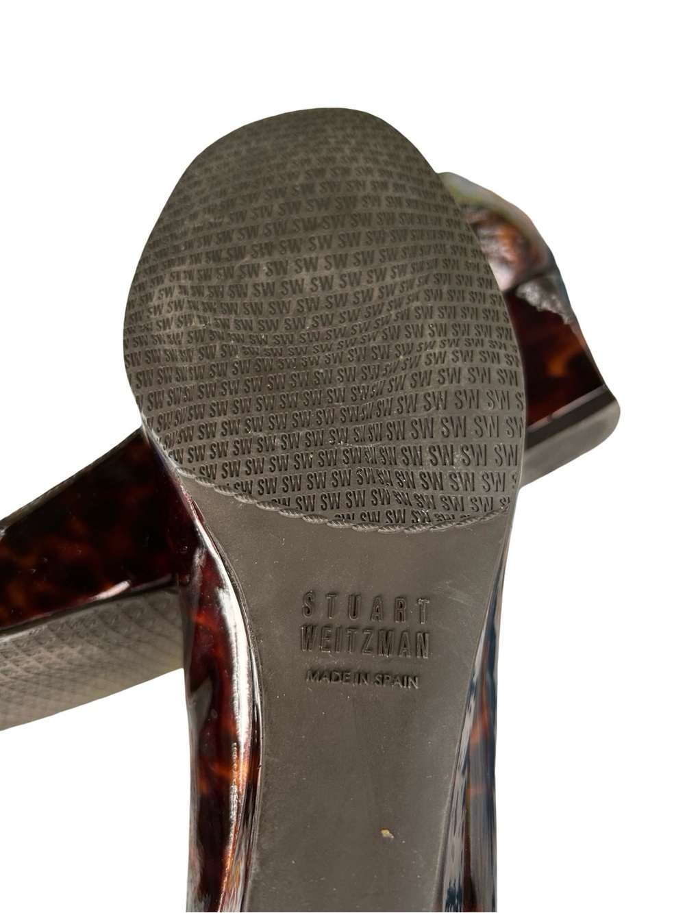 Stuart Weitzman Tortoiseshell Patent Leather Wedge Pumps - Brown - Picture 6 of 6